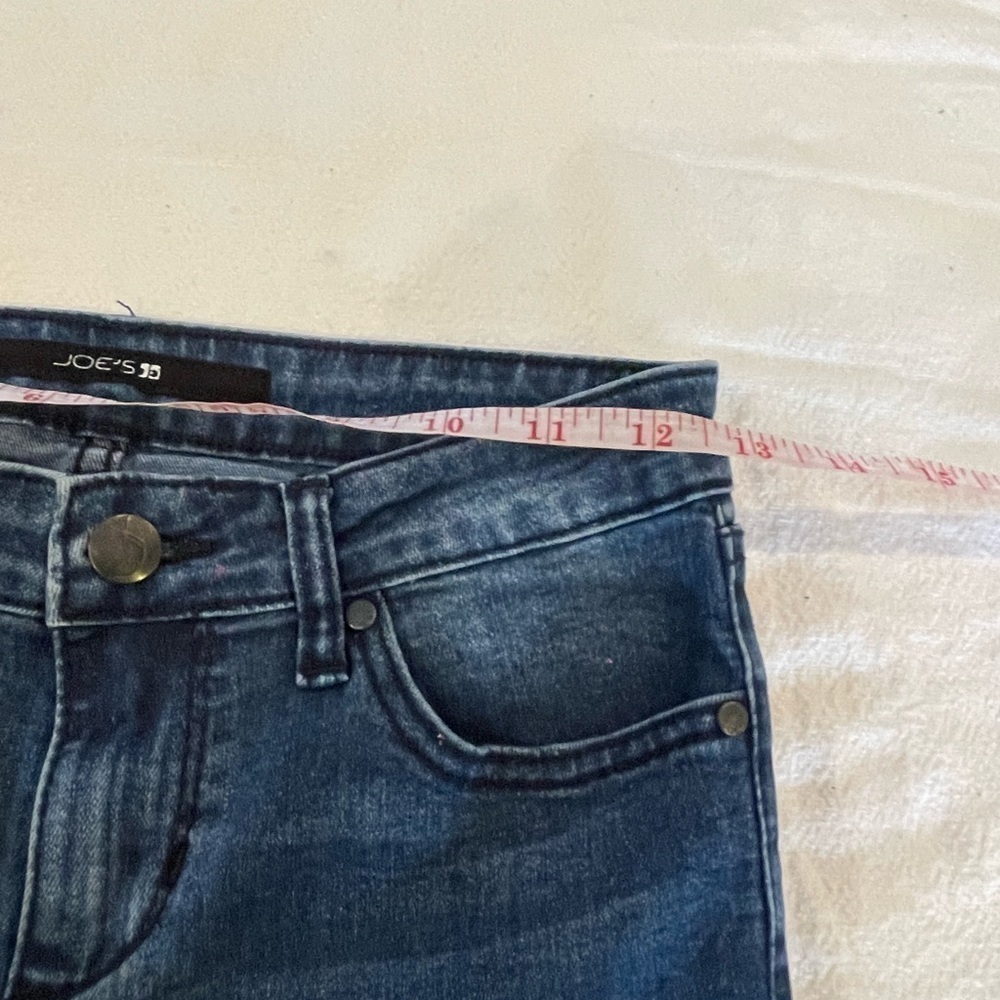 Joes girls size 14 dark wash straight skinny leg denim jeans tulip fringe bottom - Picture 6 of 14